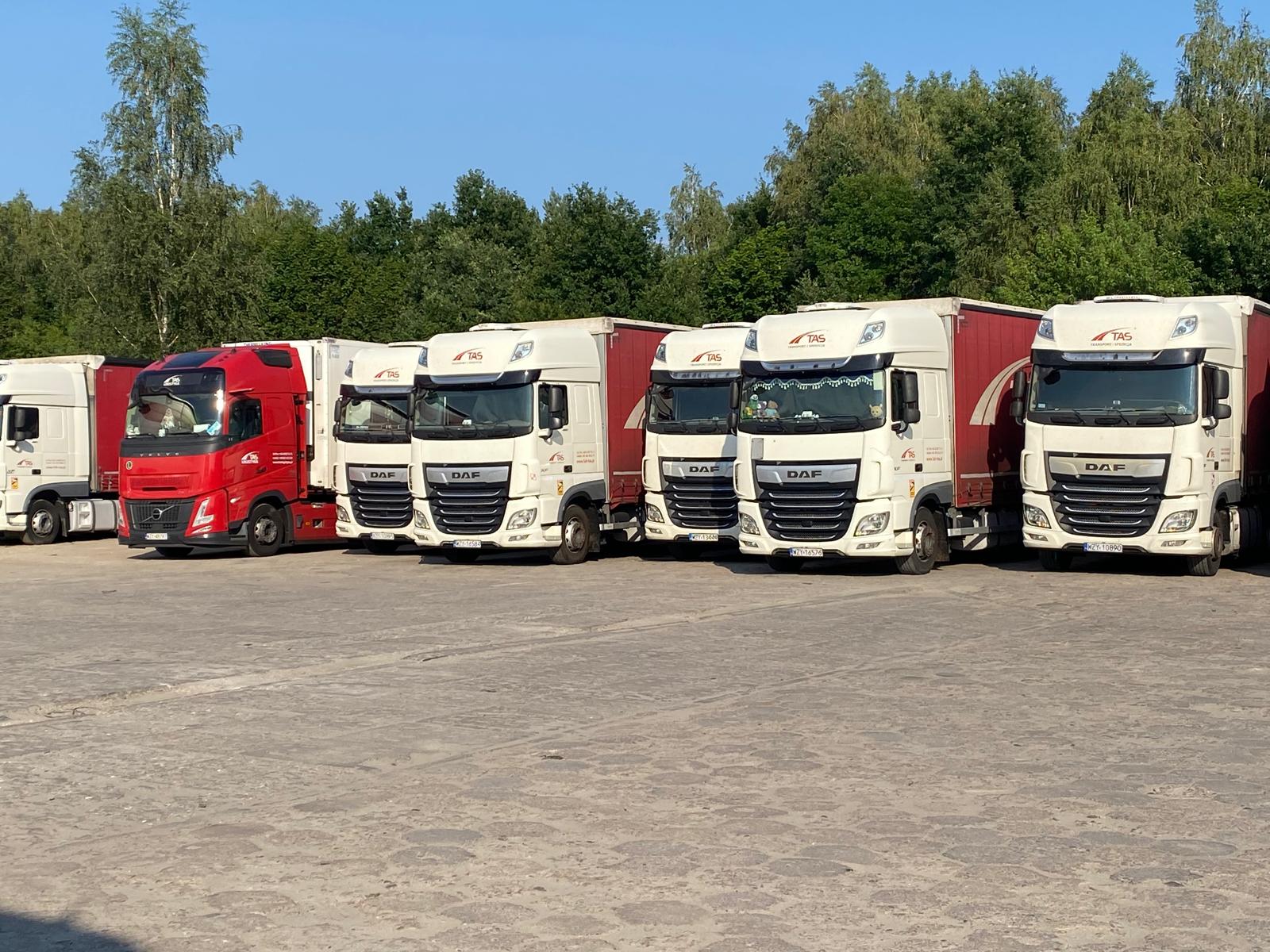 Red Asdan logistics truck