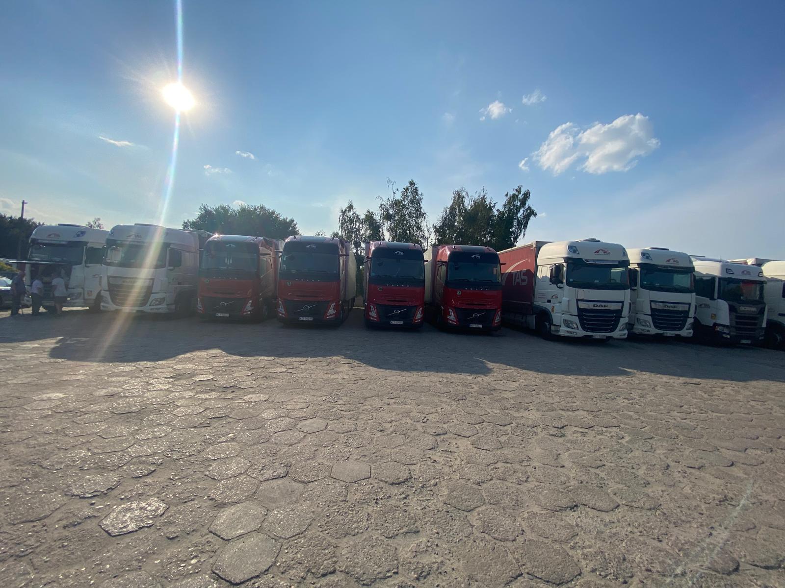 Asdan logistics fleet parked outdoors