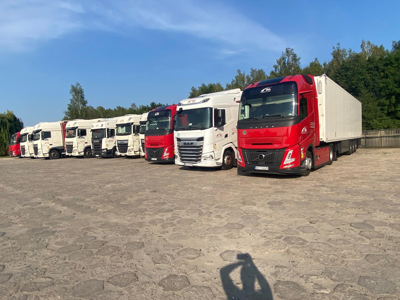 White logistics tractor units