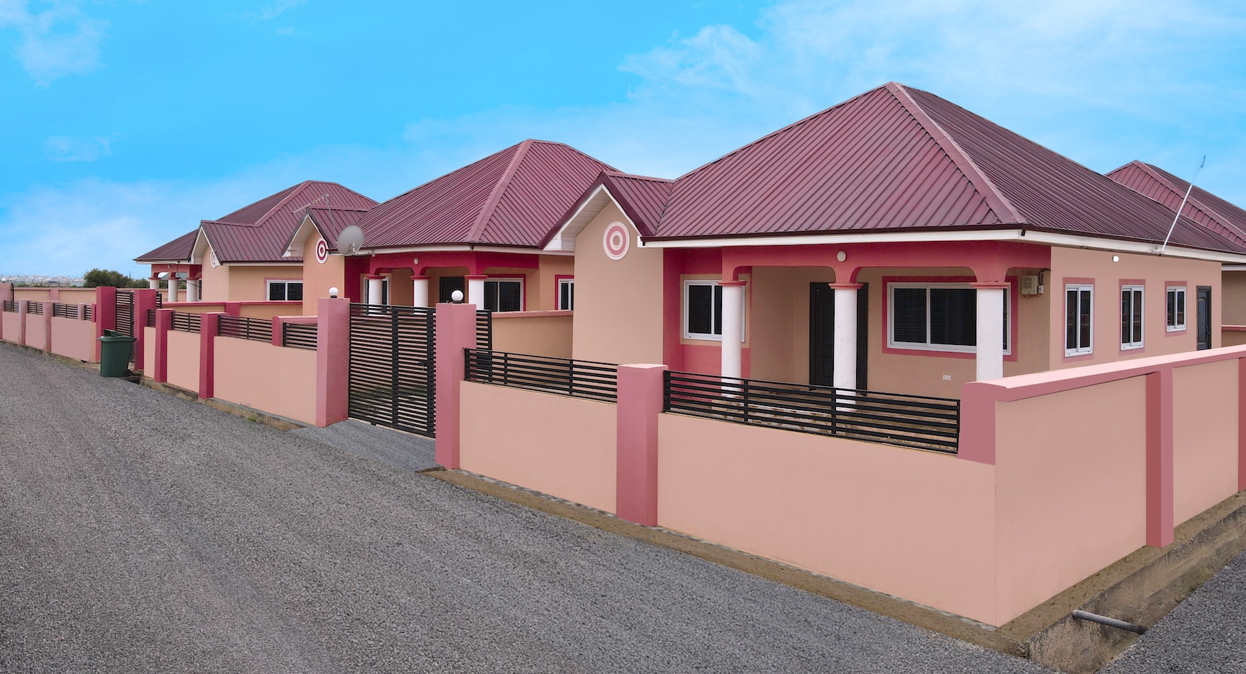 Apartment exterior and secure property environment